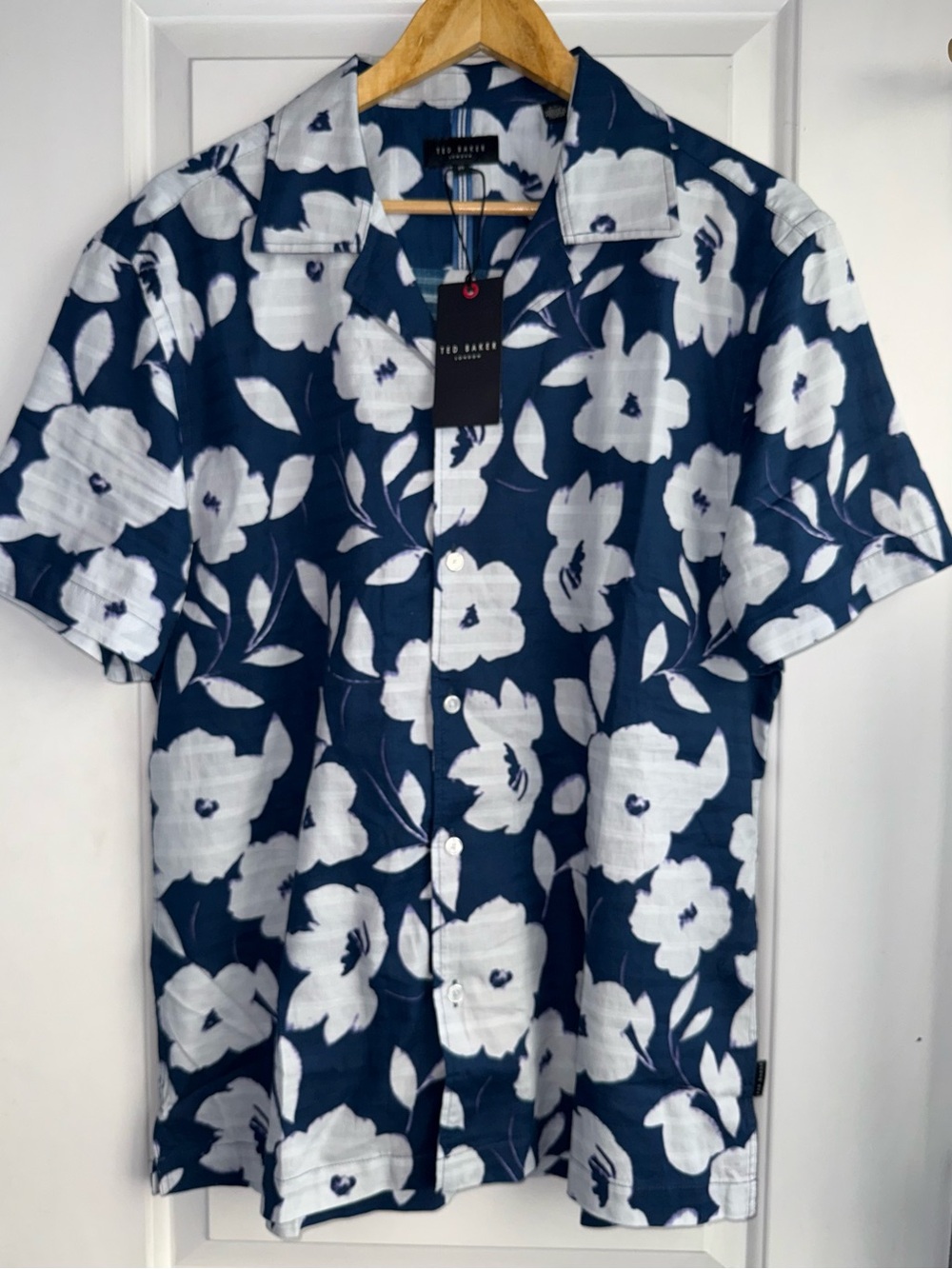 Ted Baker London NWT "Midnight Sail" Printed Camp Shirt